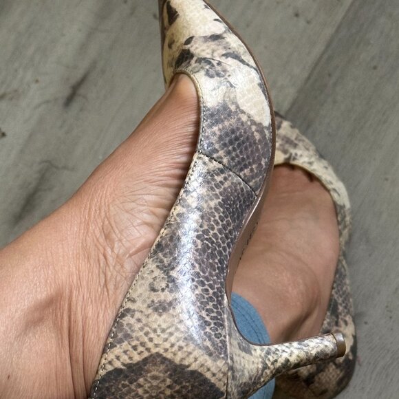 Sz 5.5M Nine West faux snake skin 2.5in heels - Picture 5 of 12